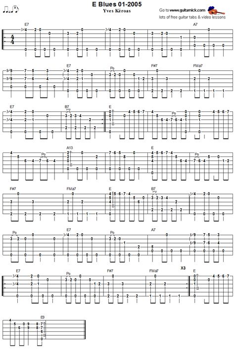 505 Guitar Tab, Blues Tabs Guitar, Blues Guitar Scales, Slide Guitar Blues, Blues Guitar Licks, Guitar Tabs For Beginners, Learn Guitar Chords, Acoustic Guitar Music, Blues Guitar Lessons