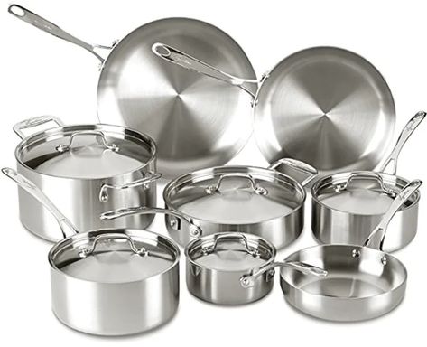 Stainless Steel Cookware Set, Safest Cookware, Cookware Set Stainless Steel, Pots And Pans Sets, Stainless Steel Dishwasher, Stainless Steel Cookware, Cookware Sets, Pan Set, Cookware Set