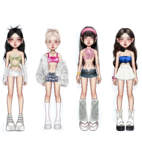 Dance Style Outfits, Kpop Idol Outfits, Blackpink Outfit, Kpop Looks, Street Style Outfits Casual, Avatar Girl, Kpop Fits, Everskies Outfits, Outfit Kpop