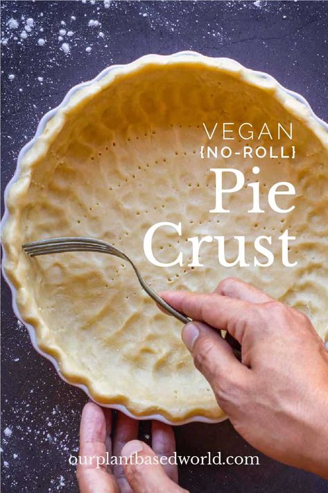 Easy Vegan Pie, Pie Crust Homemade, Vegan Pie Crust Recipe, Quick Vegan Dinner Recipes, Pumpkin Pie Crust, Flaky Pie Crust Recipe, Vegan Pie Crust, Homemade Pie Crust, Vegan Pastries