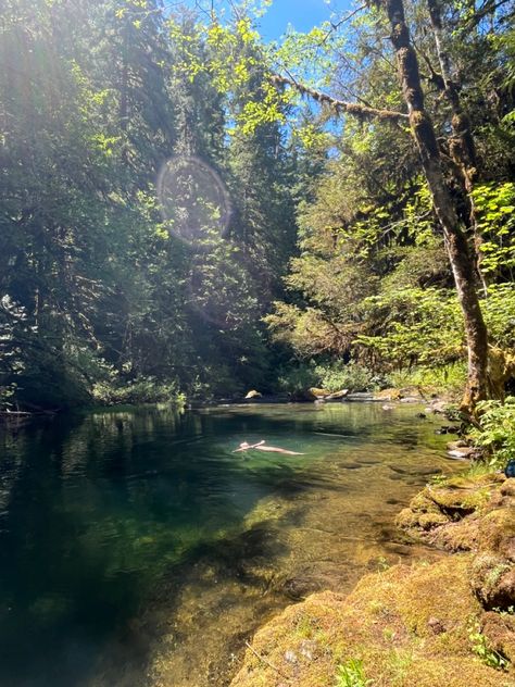 Portland Oregon Nature, Water Hole Aesthetic, Creek Swimming Aesthetic, Swimming Hole Aesthetic, Nature Summer Aesthetic, River Swimming Aesthetic, Oregon Summer Aesthetic, Swimming River, Oregon Aesthetic