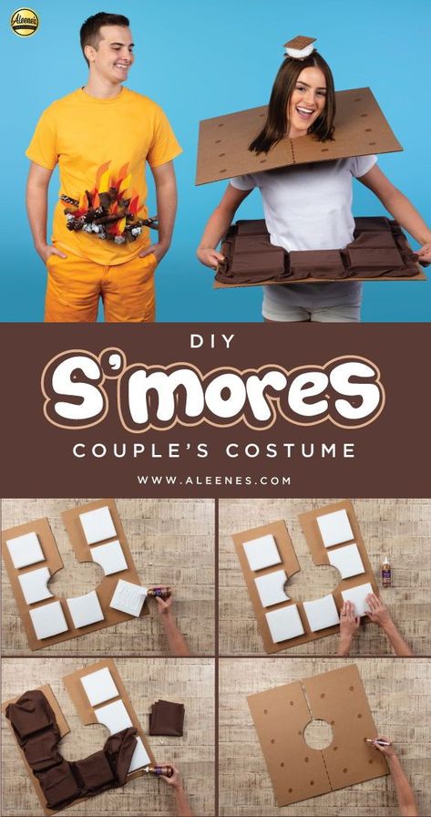 Pretzel Costume Diy, Diy Graham Cracker Costume, S’mores Costume Group, Bonfire Halloween Costume, S’more Halloween Costumes, Chocolate Halloween Costume, Smores Costume Diy, Smores Halloween Costume, S’mores Costume Diy