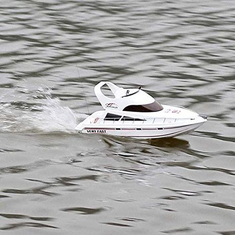 Ships within 24 Hours or Less! QWERTP RC Boat Remote Control Boats 2.4Ghz Dual Motor High Speed (18MPH+) King-Style Simulation Yacht Speedboat Model for Kids and Adults Shop at https://www.howdytoy.com/product/qwertp-rc-boat-remote-control-boats-2-4ghz-dual-motor-high-speed-18mph-king-style-simulation-yacht-speedboat-model-for-kids-and-adults Ethan Core, Toy Boats That Float, Small Speed Boat, Rc Tugboat, Remote Control Boats, Wooden Boat Toy, Remote Control Boat, King Style, Rc Boat