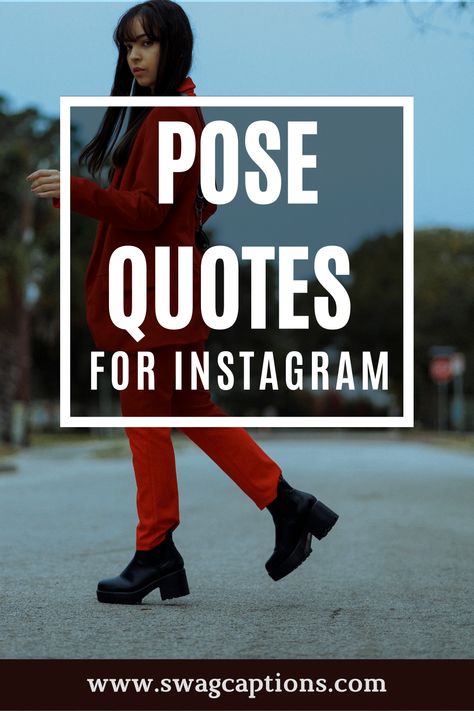 Caption For Myself Instagram Post, Pose Quotes Instagram, Self Portrait Instagram Caption, Awkward Pose Caption Instagram, Walking Pose Captions, Caption For Portrait Photos, Caption For Looking Back Pose, Posing Captions For Instagram, Caption For Model Pics