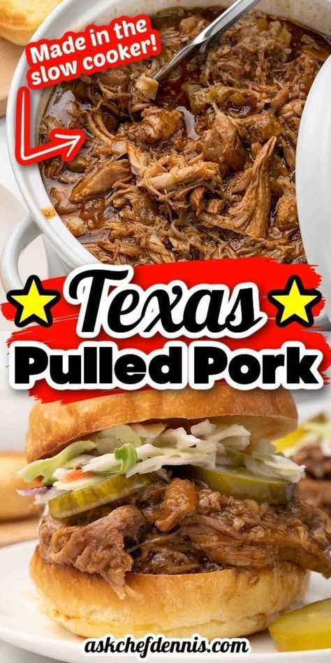 Slow Cooker Texas Pulled Pork, Texas Pulled Pork, Pulled Pork Crock, Crock Pot Pulled Pork Recipe, Pork Crockpot Recipes, Crockpot Pulled Pork, Pork Shoulder Roast, Barbecue Pork, Slow Cooker Pulled Pork