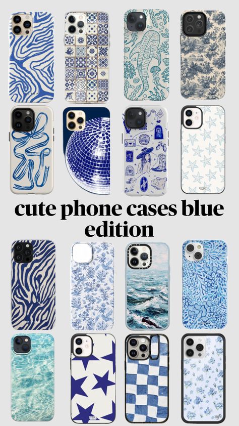 Navy Phone Case, Navy Blue Phone Case, Blue Phone Case Aesthetic, Blue Aesthetic Phone Case, Phone Cases Blue, Phone Case Collage, Casetify Cases, Preppy Phone Case, Summer Phone Cases