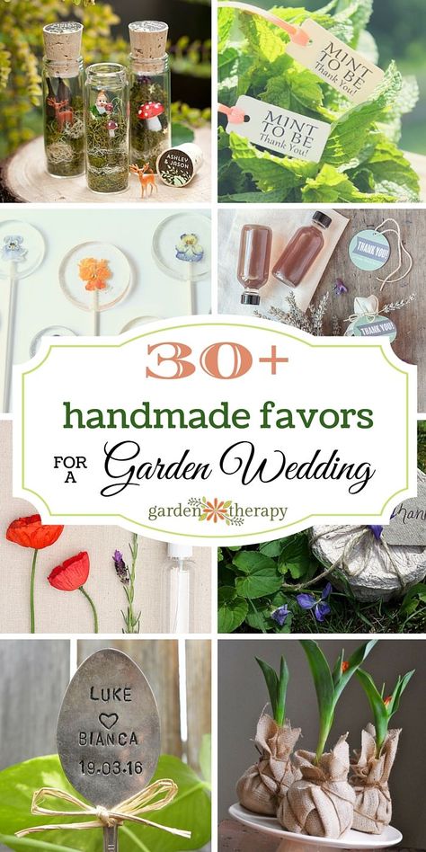 30+ Handmade Favors for a Garden Wedding - some you can make and some you can buy handmade. I love love love these!! Garden Theme Wedding Favors, Faux Flowers Arrangements, Garden Wedding Favors, Ideas For Garden, Favours Wedding, Handmade Favors, Handmade Wedding Favours, Diy Raised Garden, Bridal Shower Diy