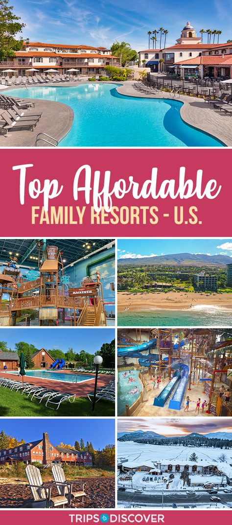 These family-friendly resorts won’t break the bank while offering something for just about every age Kids Vacation Destinations, Best Resorts For Kids, Us Family Vacations, Best Vacations With Kids, Toddler Vacation, Family Vacations Usa, Affordable Family Vacations, Resorts For Kids, Kid Friendly Resorts