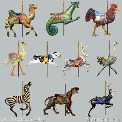 Fred & Sequins : Dentzel and Carousel History Carousel Animals, Sea Monster, Circus Art, Parc D'attraction, Painted Pony, Carousel Horses, Vintage Circus, Rocking Horse, Antique Toys