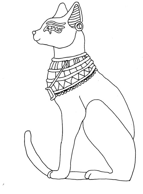 Egyptian Drawing Pencil, Ancient Egypt Art Drawing, Egyptian Cat Tattoo, Egyptian Cat Art, Egyptian Design Pattern, Bastet Tattoo, Egyptian Cat Tattoos, Ancient Egypt Projects, Egypt Cat