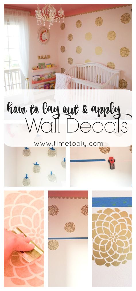 How to lay out and apply wall decals.