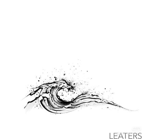 Ocean Wave Tattoo Realistic, Crashing Wave Tattoo, Wave Sketch Tattoo, Black And Grey Wave Tattoo, Black And White Water Tattoo, Black Sea Tattoo, Water Tattoo Black And White, Black And White Wave Tattoo, Whitewater Tattoo