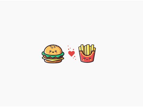 Burger & Fries by Veerklempt Fries Tattoo, Burger Tattoo, Cheeseburger Tattoo, Burger And Fries Tattoo, Colombian Tattoo Ideas, Tattoo Food, Burger Doodle Art, Burger And Fries Drawing, Matching Disney Tattoos