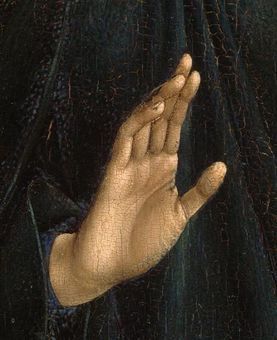 This is the most perfect thing ever Rogier Van Der Weyden, Show Of Hands, Jan Van Eyck, Louise Bourgeois, Hieronymus Bosch, Hand Art, Sacred Art, Black Hand, Religious Art