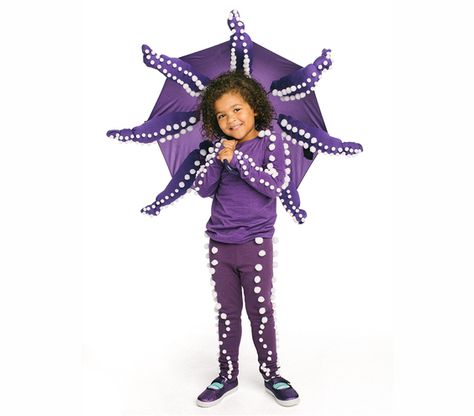 The Costume: Octopus | Ordinary items can easily transform into show-stopping DIY disguises for kids (and even adults, too!). Dare to dream. Diy Octopus, Concert Costumes, Under The Sea Costumes, Sea Creature Costume, Finding Nemo Costume, Halloween Diy Kids, Nemo Costume, Halloween Costumes You Can Make, Worst Costume