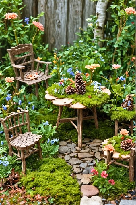 Top 15 Outdoor Fairy Garden DIY [Easy To Make] – craftydiyers.com Building Fairy Houses, Fairy Garden How To, Fairy Dollhouse Diy, Diy Fairy House Furniture, Outdoor Fairy Garden Diy Landscapes, Miniature Castle Diy, Homemade Fairy Houses, Homemade Fairy Garden Ideas, Outdoor Fairy Garden Diy