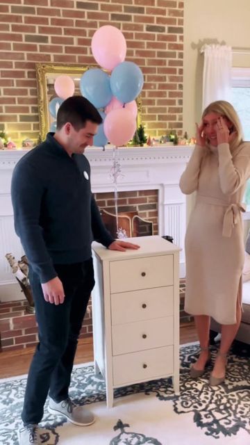 Tᴴᴱ Reveal Show on Instagram: "We can't wait to meet you...our sweet baby? ..💙 OR💓? Let's watch their gender reveal party.. . Video credit @_jennybernard . . Follow @therevealshow for amazing gender reveal moments.. . . . #genderreveal #genderrevealparty #genderrevealvideos #genderrevealideas #THEREVEALSHOW #zwangerschap #schwanger #ciąża #pregnancy #maternitydress #maternity" Gender Reveal Ideas Closet, Gender Reveal Wardrobe Idea, Wardrobe Gender Reveal Ideas, Armoire Gender Reveal, New Gender Reveal Ideas, Indoor Gender Reveal Ideas Unique, Gender Reveal Armoire, Dresser Gender Reveal, Gender Announcement Ideas For Family