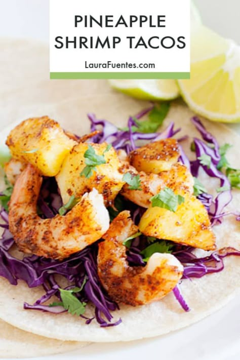 Pineapple Shrimp Tacos, Pineapple Tacos, Spiced Shrimp, Shrimp Tacos Easy, Blackened Fish Tacos, Pineapple Shrimp, Taco Spice, Easy Taco Recipes, Fish Tacos Recipe