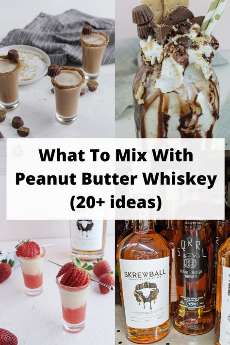 Screwball Recipes, Whiskey Mixed Drinks, Whiskey Drinks Recipes, Peanut Butter Whiskey, Whiskey Cream, Whiskey Recipes, Liquor Recipes, Cocktail Drinks Alcoholic, Whisky Drinks