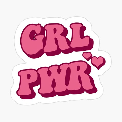 Stickers Aesthetic Printable Pink, Girly Stickers Aesthetic, Cute Girly Sticker, Stickers Wedding, Girly Laptop Stickers, Girl Power Stickers, Funny Laptop Stickers, Grl Pwr, Preppy Stickers