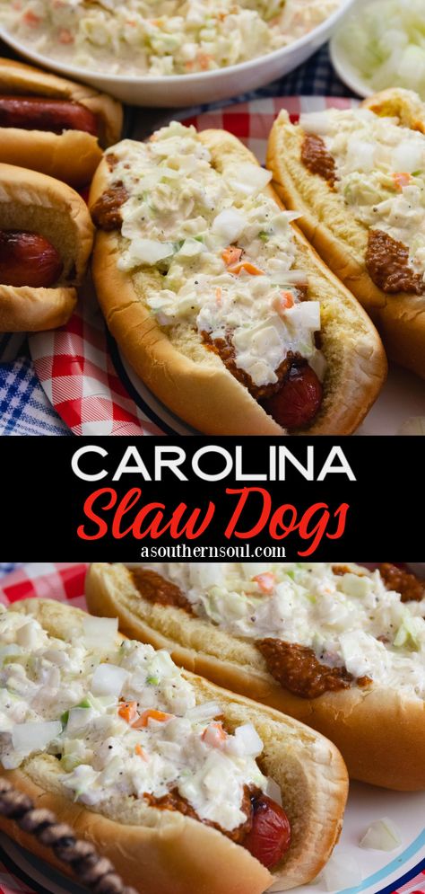 Coleslaw Hot Dog, Carolina Red Slaw Recipe, Chili Slaw Dog, Coleslaw For Hotdogs, Slaw Dogs Coleslaw, Hot Dog Slaw Southern, Slaw Recipes For Hot Dogs, Slaw For Hot Dogs Coleslaw Recipes, Hot Dog Coleslaw