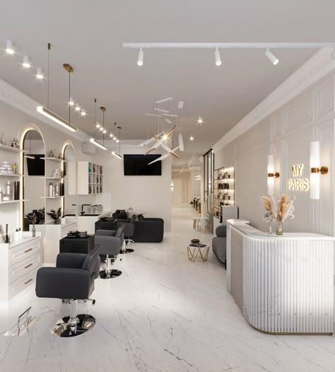 Beauty Salon Interior Luxury, Beauty Salon Interior Design Ideas, Nail Designs Old Money, Pink Nails Winter, At Home Nail Ideas, Parlour Design, Beauty Shop Decor, Nail Ideas Pink, Salon Interior Design Ideas