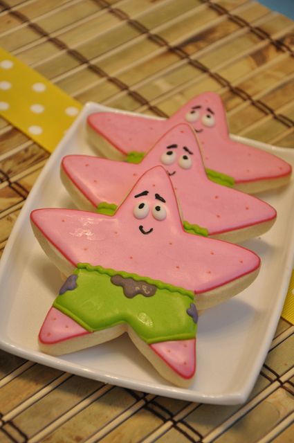 Spongebob Square Pants / Birthday "SpongeBob Birthday Party" | Catch My Party Spongebob Party Favors, Rodjendanske Torte, Star Shaped Cookies, Spongebob Cake, Spongebob Birthday Party, Spongebob Party, Spongebob Square, Spongebob Birthday, Shaped Cookies