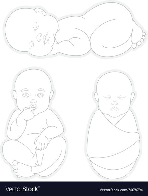 Newborn Sketch, Newborn Baby Drawing, Newborn Drawing, Baby Sleeping Temperature, Swaddled Newborn, Baby Sleeping Bag Pattern, Nurse Drawing, Crying Kids, Drawing Baby