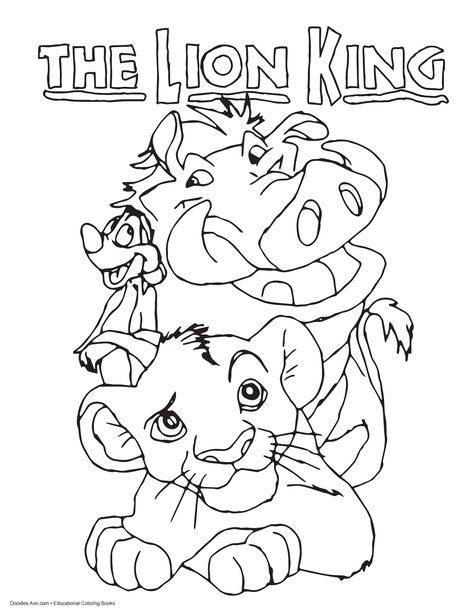 Disney Doodles: Lion King Coloring Pages | Coloring Pages for Kids | Printable Coloring Pages Lion King Coloring Pages Free Printable, Disney Movie Coloring Pages, Coloring Pages Disney Characters, Disney Character Coloring Pages, Disney Coloring Sheets Free Printables, Disney Coloring Pages Printables Free, Simba Coloring Pages, The Lion King Drawing, Lion King Drawing