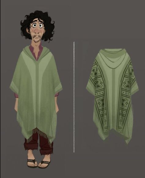 Life Reference, Old Character, Bruno Madrigal, Hooded Poncho, Shirt Art, Disney Lover, Save My Life, This Guy, Going Crazy