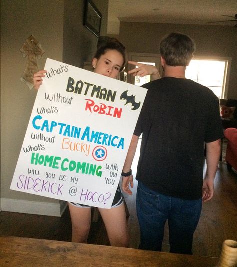 superhero homecoming proposal                                                                                                                                                                                 More                                                                                                                                                                                 More Superhero Promposal, Energy Drink Hoco Proposal, Batman Promposal, Bestie Hoco Proposals, Friends Proposal, Dance Responses, Prom Asks, Prom Posals, Dance Asks