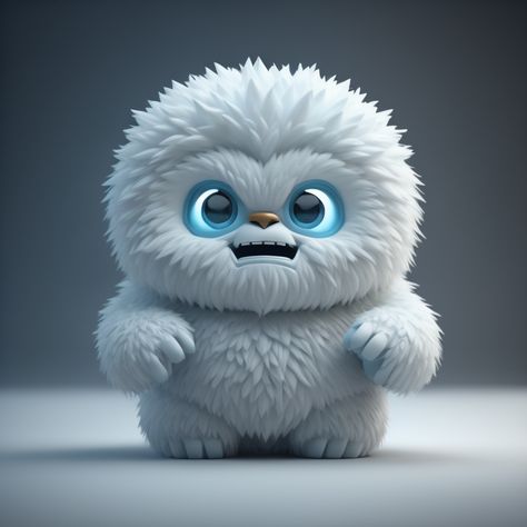 Yeti Images, Yeti Drawing Character Design, Yeti Cute Illustration, Cartoon Yeti, Yeti Character Design, Bumble The Abominable Snowman, Yeti Abominable, Tree Story, Abominable Snowman