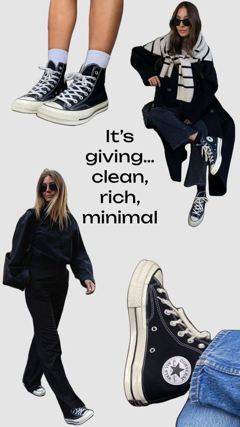 Converse Chuck Outfit, Converse 70s Outfit Woman, Chuck 70 Outfit Woman, Chuck 70s Outfit, Chuck 70 Outfit, 70s Outfits Women, Ideas For Converse, Date Night Outfit Winter, Chucks Outfit