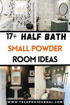 Small Entryway Bathroom Ideas, Decorating A Half Bathroom, Wallpapered Powder Room Ideas, Half Bath Tall Ceiling, Wallpaper For Small Bathroom Half Baths, Main Floor Half Bath Ideas, Half Bathroom Shiplap Wall, 4x4 Half Bathroom Layout, Half Bathroom Makeover On A Budget