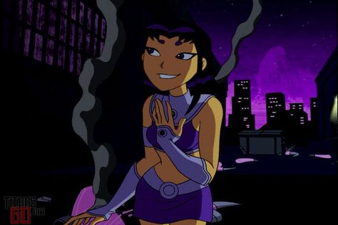 Teen Titans Blackfire, Galactik Football, Original Teen Titans, Female Villains, Teen Titan, Raven Teen Titans, Superhero Wallpaper, Black Fire, Teen Titans Go