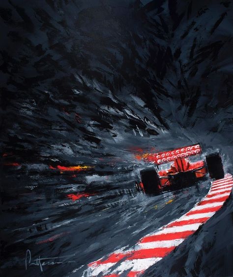 Supercar Collection, F1 Artwork, Cars Painting, Motorsport Art, F1 Art, Cool Car Drawings, Vintage Inspired Art, Racing Art, Oil Pastel Art