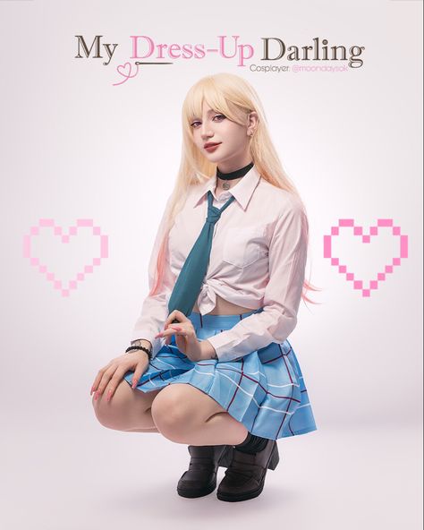 Cosplay de Marin Kitagawa de sono bisque doll por moondaysok Cosplay Marin, Kitagawa Marin Cosplay, Marin Cosplay, Best Anime Cosplay, Marin Kitagawa Cosplay, Barbie Cosplay, Tartan Pleated Skirt, House Drawings, Shoots Ideas