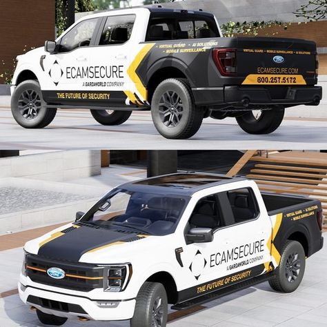 Pick Up Truck Wrap Design, Truck Wrap, Vehicle Signage, Security Company, Van Wrap, Security Technology, Car Wrap Design, Van Design, Security Companies