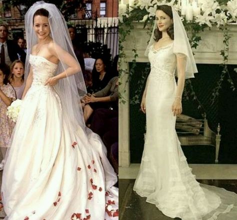 Charlotte York Wedding Dress, Charlotte York Wedding, Satc Outfits, Movie Wedding Dresses, Celebrity Wedding Gowns, Famous Weddings, City Wedding Dress, Movie Wedding, Famous Wedding Dresses