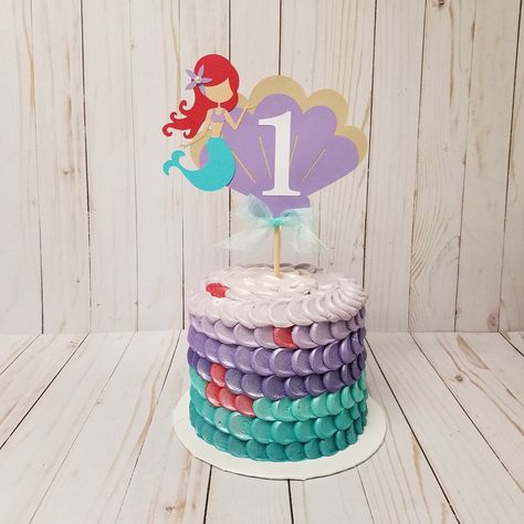 Mermaid Smash Cake Ariel Smash Cake, Mermaid Smash Cake One Year Old, Mermaid Smash Cake, Smash Cakes, Mermaid Birthday Cakes, Mermaid Cakes, Pastry Bag, Cake Cake, Mermaid Birthday