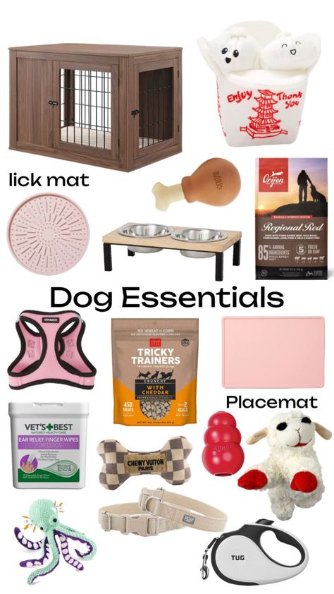 Dog Mom Essentials, Bougie Dog, Puppy Room Decor, Puppy Necessities, Dog Room Design, New Puppy Checklist, Dog Bedroom, Puppy Checklist, Dog House Bed