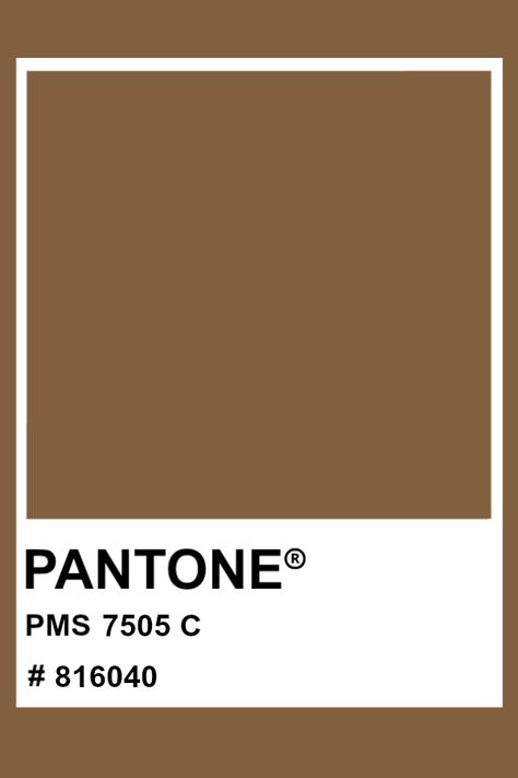 PANTONE 7505 C #pantone #color #PMS #hex Brown Pantone, Pantone Matching System, Earth Tone Color Palette, Pantone Color Chart, Pantone Swatches, Color Knowledge, Hexadecimal Color, Pantone Colour Palettes, Farrow And Ball Paint