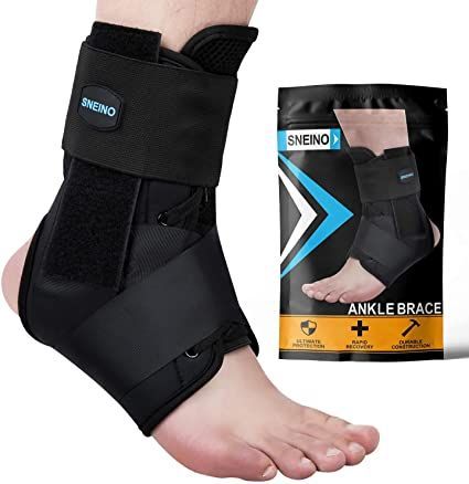 SNEINO Ankle Brace for Women & Men - Ankle Brace for Sprained Ankle, Ankle Support Brace for Achilles,Tendon,Sprain,Injury Recovery, Lace up Ankle Brace for Running, Basketball, Volleyball(Medium) Volleyball Ankle Braces, Achilles Tendon, Ankle Brace, Ankle Pain, Ankle Sleeve, Ankle Braces, Injury Recovery, Ankle Injury, Sprained Ankle