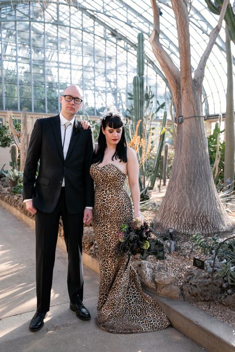 Rock N Roll Bride Magazine, Animal Print Wedding, Leopard Print Wedding, Leopard Wedding, Pastel Wedding Dresses, Garfield Park Conservatory, Safari Wedding, Wedding Dressses, March Wedding