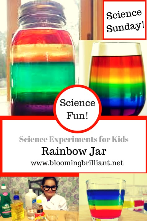 Rainbow Jar, Rainbow In A Jar, Rainbow Experiment, Quarantine Activities, Science Experiments For Preschoolers, Science Club, Kid Experiments, Future Teacher, Science Activities For Kids