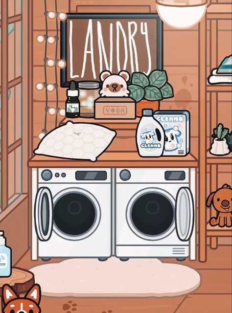 Toca World Laundry Room Ideas, Toca Life Laundry Room Ideas, Laundry Room Design Toca Boca, Tocaboca Laundry Room, Aesthetic Toca Bathroom, Modern Mansion Kitchen, Toca Life World Aesthetic Pfp, Mansion Kitchen, Mansion Living Room