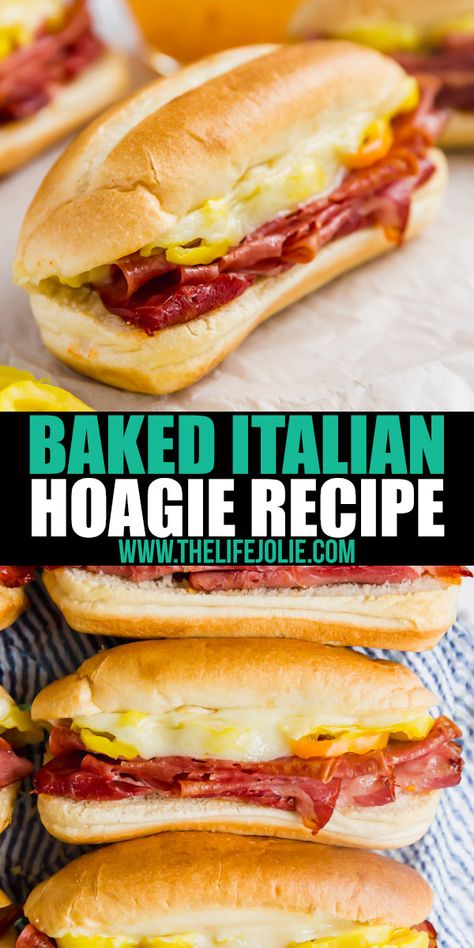 Homemade Italian Subs, Baked Italian Sandwich, Baked Sub Sandwiches, Baked Italian Subs 12 Tomatoes, Baked Hoagie Sandwiches, Hot Sub Sandwich Ideas, Hot Italian Subs Sandwich, Hoggie Subs Recipe, Italian Subs Sandwich Baked