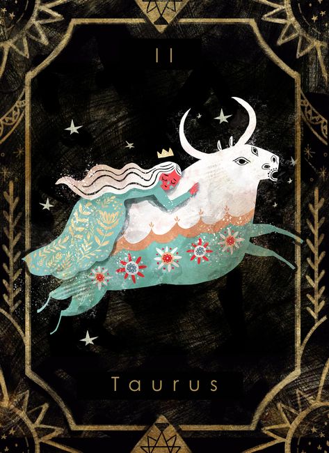 Taurus Art, Zodiac Sign Taurus, Star Illustration, Astrology Art, Tarot Cards Art, Celestial Art, 12 Zodiac, 12 Zodiac Signs, Wow Art