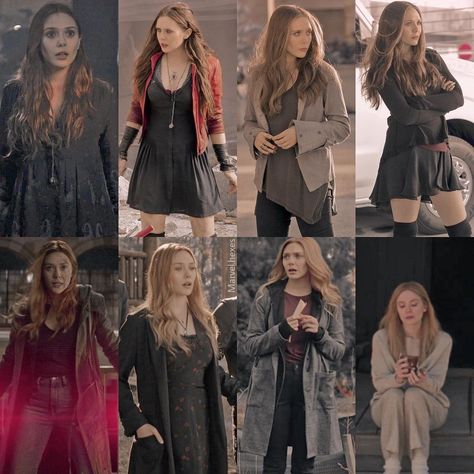 Aou Wanda Outfit, Marvel Characters Cosplay, Wanda Maximoff Casual Outfit, Emo Wanda Outfits, Wanda Maximoff Outfits Wandavision, Wanda Outfits Wandavision, Wanda Outfit Ideas, Wanda Maximoff Aesthetic Outfit, Wanda Maximoff Outfit Inspiration