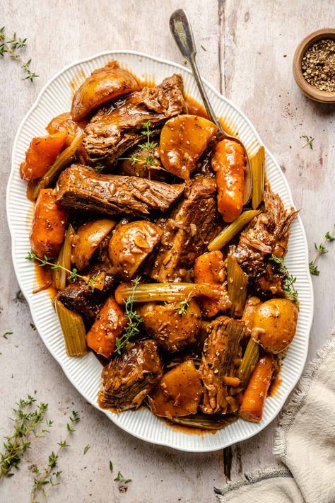 The Best Whole30 Pot Roast - The Defined Dish Recipes Defined Dish Pot Roast, Whole 30 Pot Roast, Healthy Pot Roast, Mindful Cooking, The Defined Dish, Defined Dish, Beef Entrees, Mississippi Pot Roast, Beef Chuck Roast